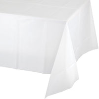 12 pc Bulk White Plastic Table Covers 54 inch x 108 inch