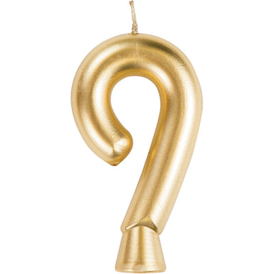 12 pc Bulk Gold Number 9 Candles