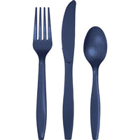 288 pc Bulk Navy Assorted Plastic Cutlery