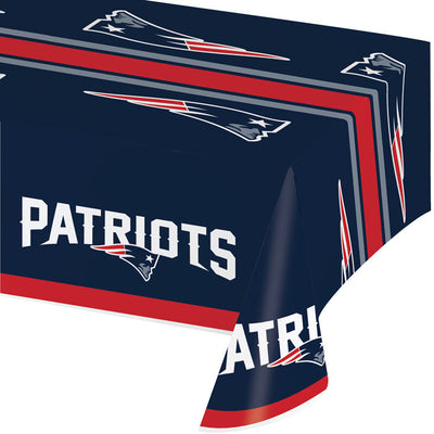 New England Patriots Plastic Table Cover, 54" X 102"