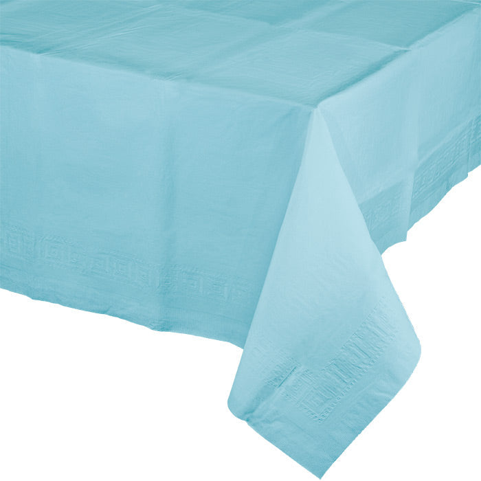 6 pc Bulk Pastel Blue Paper Table Covers 54" x 108"