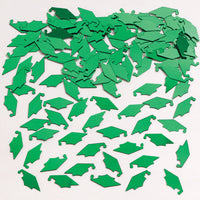 12 pc Bulk Green Mortarboard Graduation Confetti
