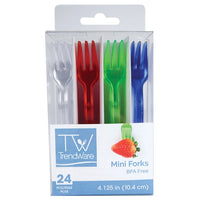 144ct Bulk Assorted Translucent TrendWare Mini Forks