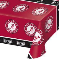 12 pc Bulk University of Alabama Plastic Table Covers