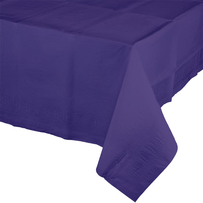 6 pc Bulk Purple Paper Table Covers 54" x 108"