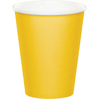 240 pc Bulk School Bus Yellow 9 oz Hot & Cold Cups