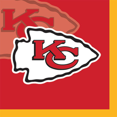 192/Case Bulk Kansas City Chiefs Beverage Napkins