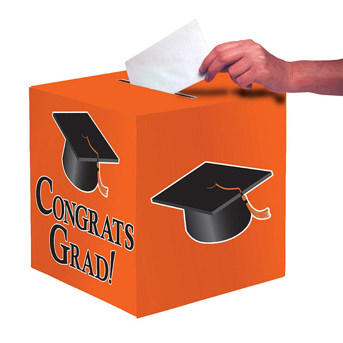 6 pc Bulk Graduation Card Boxes Orange