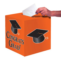 6 pc Bulk Graduation Card Boxes Orange