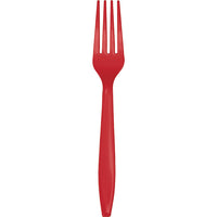600 pc Bulk Classic Red Plastic Forks