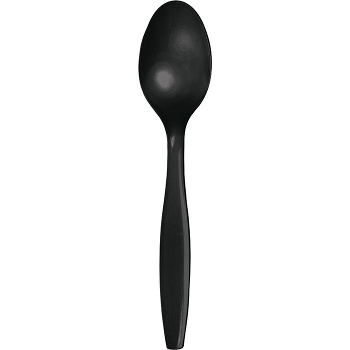 600 pc Bulk Black Velvet Plastic Spoons