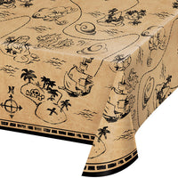6 pc Bulk Treasure Island Pirate Plastic Table Covers
