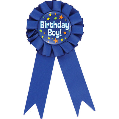 12 pc Bulk Birthday Boy Award Ribbons