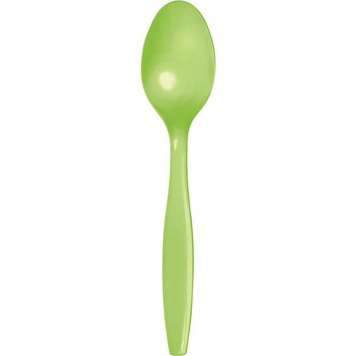 288 pc Bulk Fresh Lime Green Plastic Spoons
