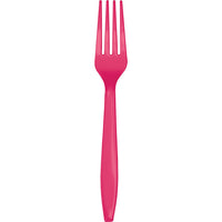 288 pc Bulk Hot Magenta Plastic Forks
