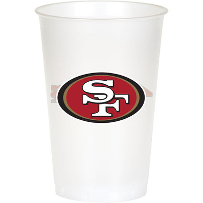 San Francisco 49ers Plastic Cup, 20 Oz (8/Pkg)