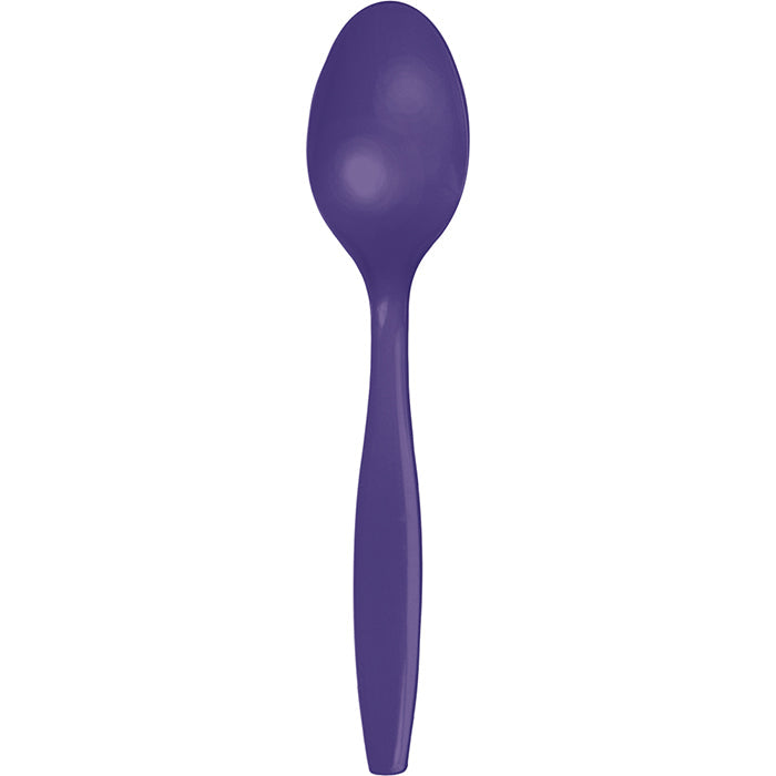 288 pc Bulk Purple Plastic Spoons