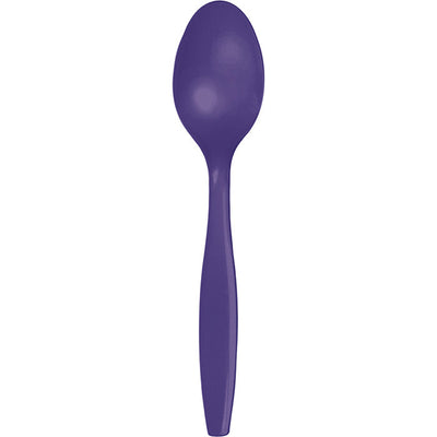 288 pc Bulk Purple Plastic Spoons