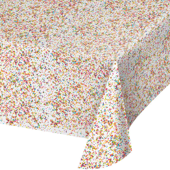 6 pc Bulk Confetti Sprinkles Plastic Table Covers