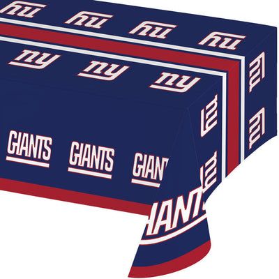 New York Giants Plastic Table Cover, 54" X 102"