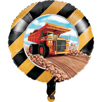 10 pc Bulk Big Dig Construction Mylar Balloons