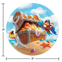 96ct Bulk Treasure Island Pirate Dessert Plates