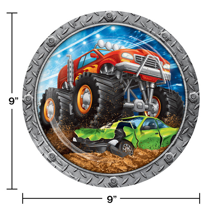 96ct Bulk Monster Truck Dinner Plates