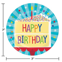 Cake Birthday Dessert Plates (Case of 96) by Creative Converting
