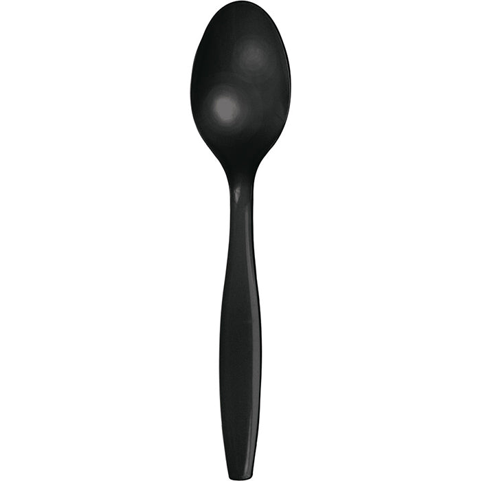 288 pc Bulk Black Velvet Plastic Spoons