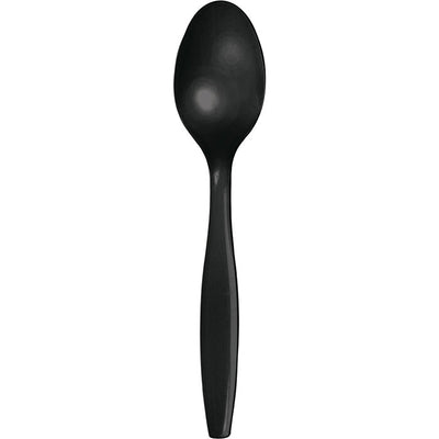 288 pc Bulk Black Velvet Plastic Spoons