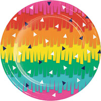 96 pc Bulk Fiesta Fun Dessert Plates
