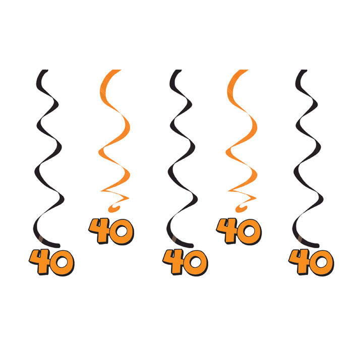 30 pc Bulk 40th Birthday Dizzy Danglers