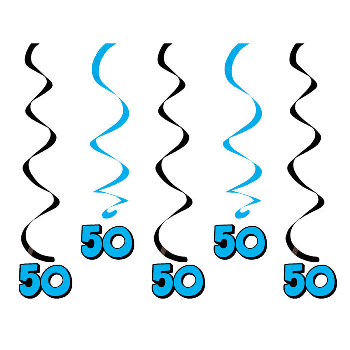 30 pc Bulk 50th Birthday Dizzy Danglers