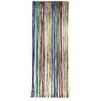 6 pc Bulk Multicolor Foil Door Curtain