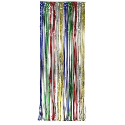 6 pc Bulk Multicolor Foil Door Curtain