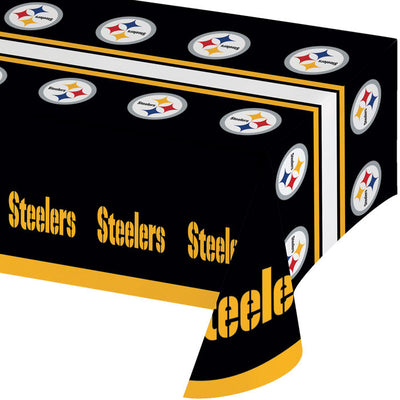 Pittsburgh Steelers Plastic Table Cover, 54" X 102"