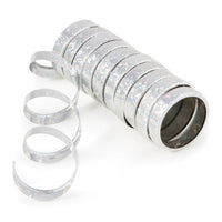 6 pc Bulk Silver Holographic Serpentine Streamers
