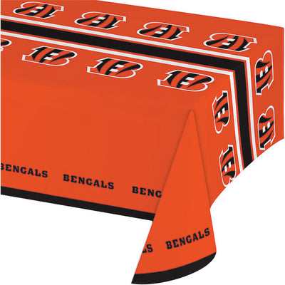 Cincinnati Bengals Plastic Table Cover, 54" X 102"
