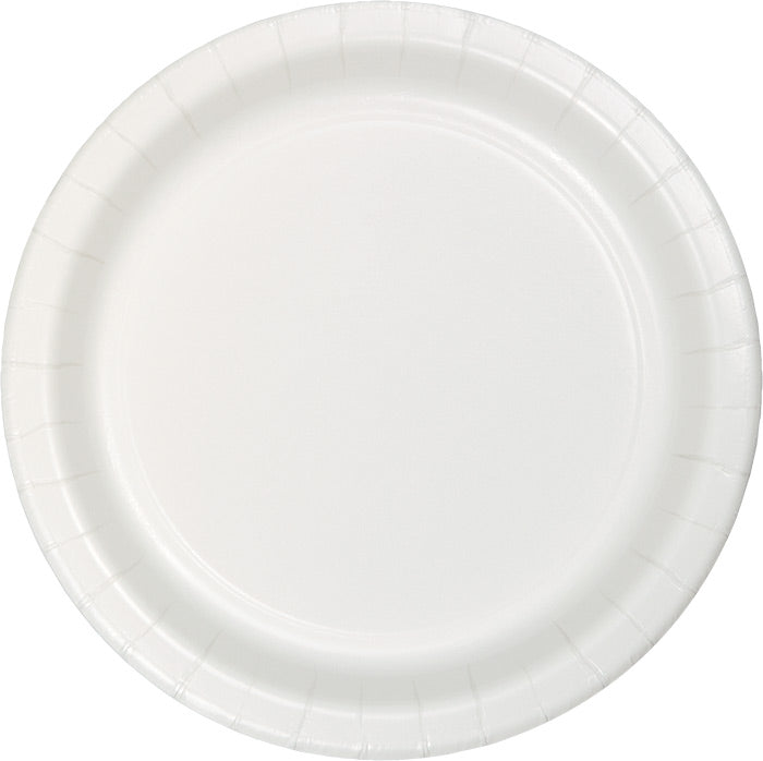 240 pc Bulk White Paper 6.75 inch Dessert Plates
