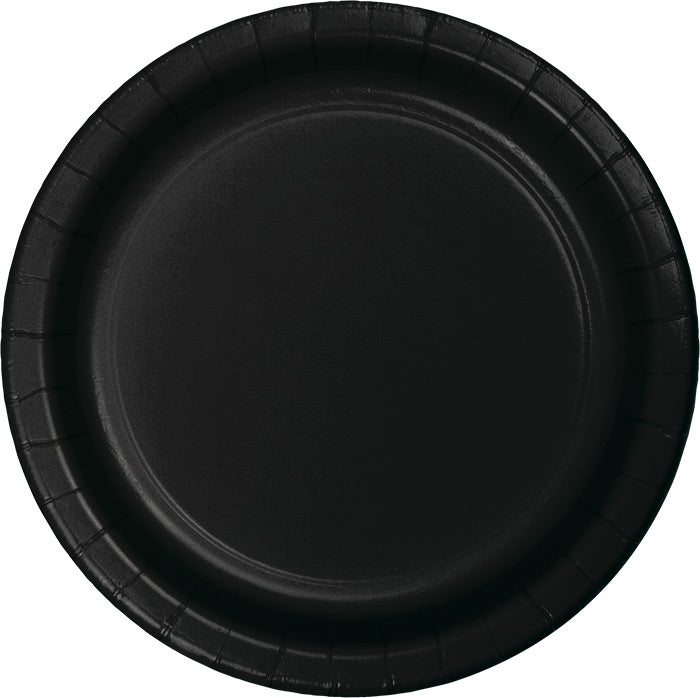240 pc Bulk Black Velvet Paper 6.75 inch Dessert Plates