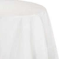 12 pc Bulk White Round Paper Table Covers 82 inch