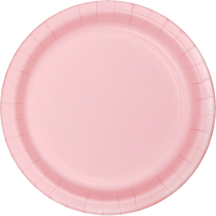 96 pc Bulk Classic Pink Value Friendly Dessert Plates