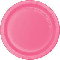 96 pc Bulk Candy Pink Value Friendly Dessert Plates
