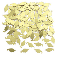 12 pc Bulk Gold Mortarboard Graduation Confetti