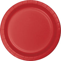 240 pc Bulk Classic Red Paper 6.75 inch Dessert Plates