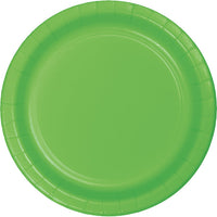 96 pc Bulk Fresh Lime Green Value Friendly Dessert Plates