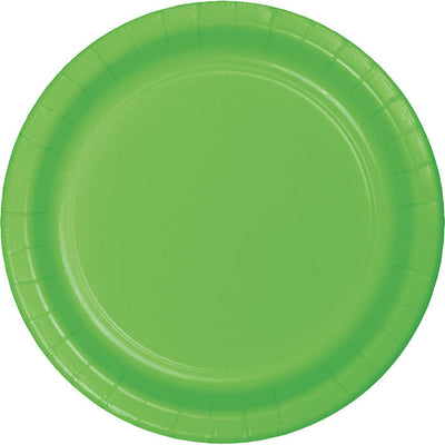 96 pc Bulk Fresh Lime Green Value Friendly Dessert Plates