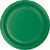 240 pc Bulk Emerald Green Paper 6.75 inch Dessert Plates