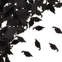 12 pc Bulk Graduation Mortarboard Confetti Black