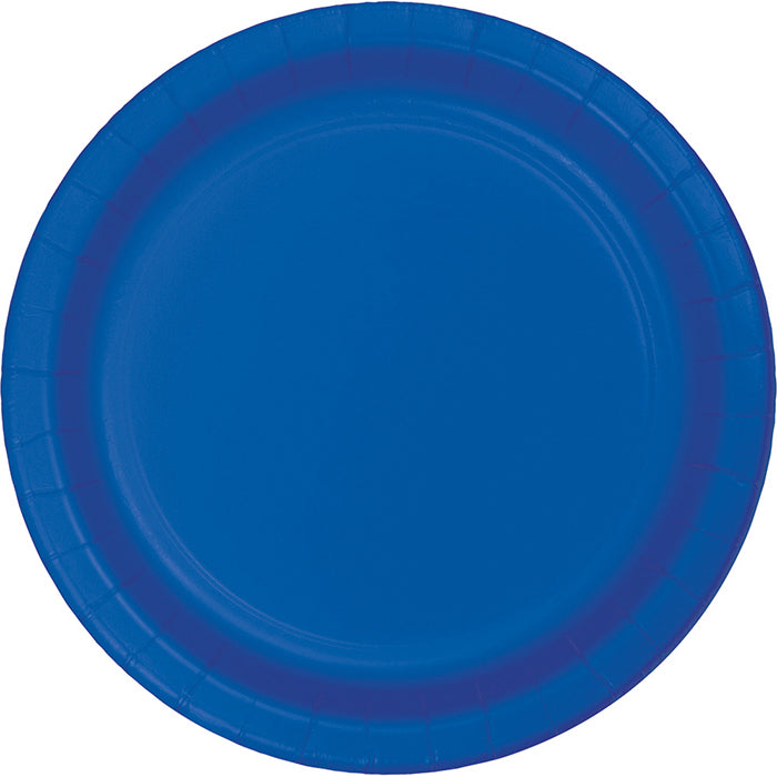 96 pc Bulk Cobalt Blue Value Friendly Dessert Plates